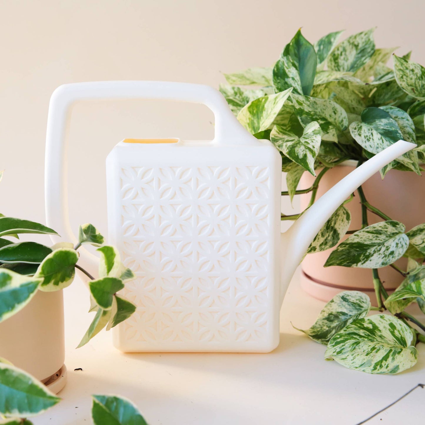 Breeze Block Watering Can | Ivory