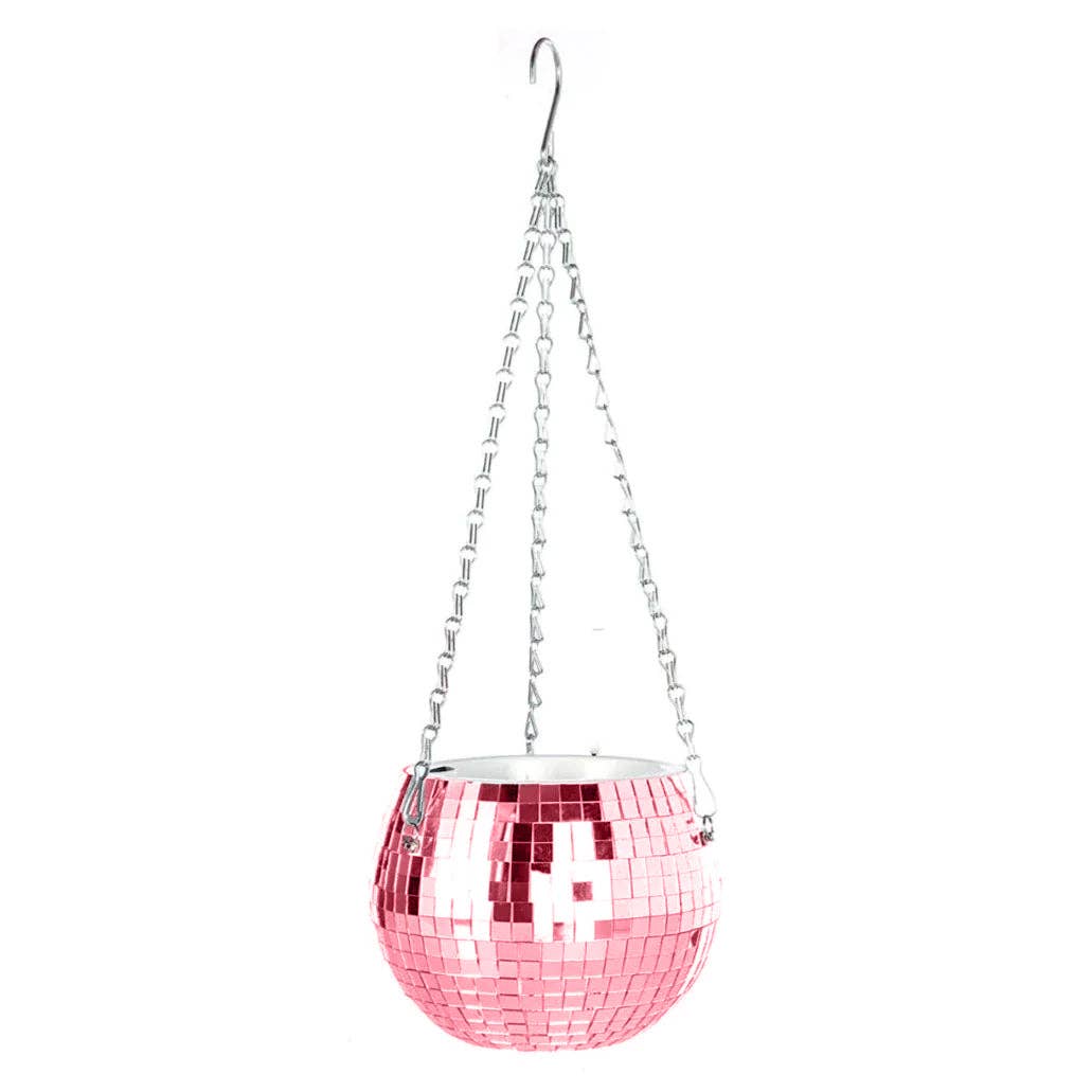 Disco Ball Planter - Pink