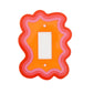 Red and Orange Squiggle Light Switch Plate