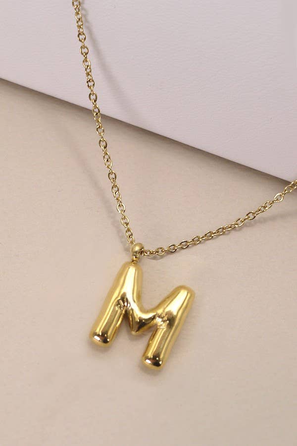 Initial Necklace - 18K Stainless Steel Tarnish Free