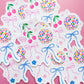 Disco Ball, Cherries & Bows Sticker