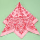 Paisley Pink Silky Feel Bandana Scarf