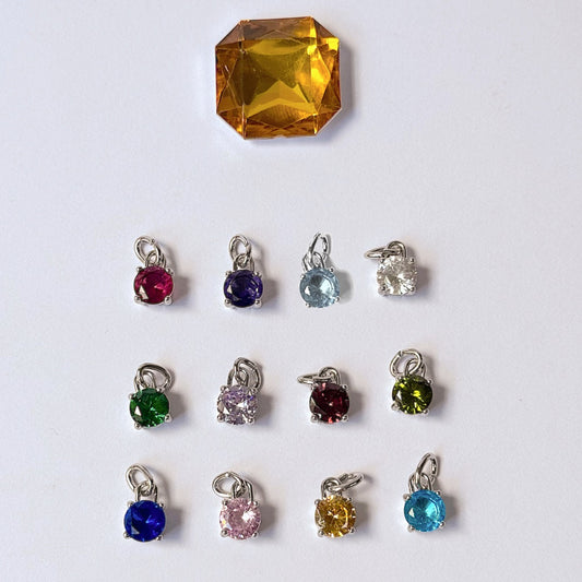 Silver Birthstone Charms