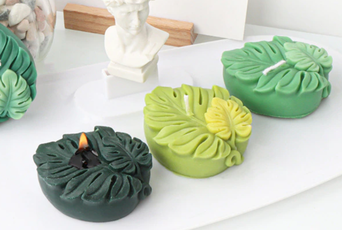 Monstera Leaf Tea Lights