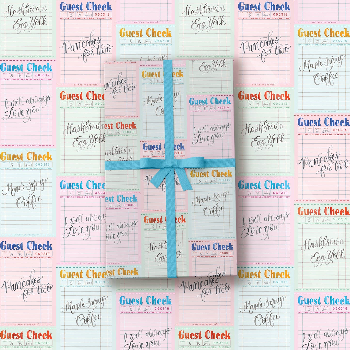 Guest Check Wrapping Paper