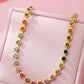 Rainbow Gemstone Tennis Necklace