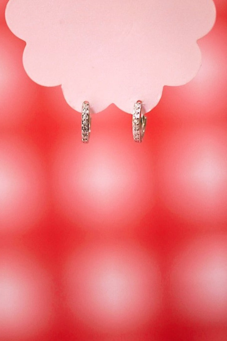 Mini Clear Jewel Huggies