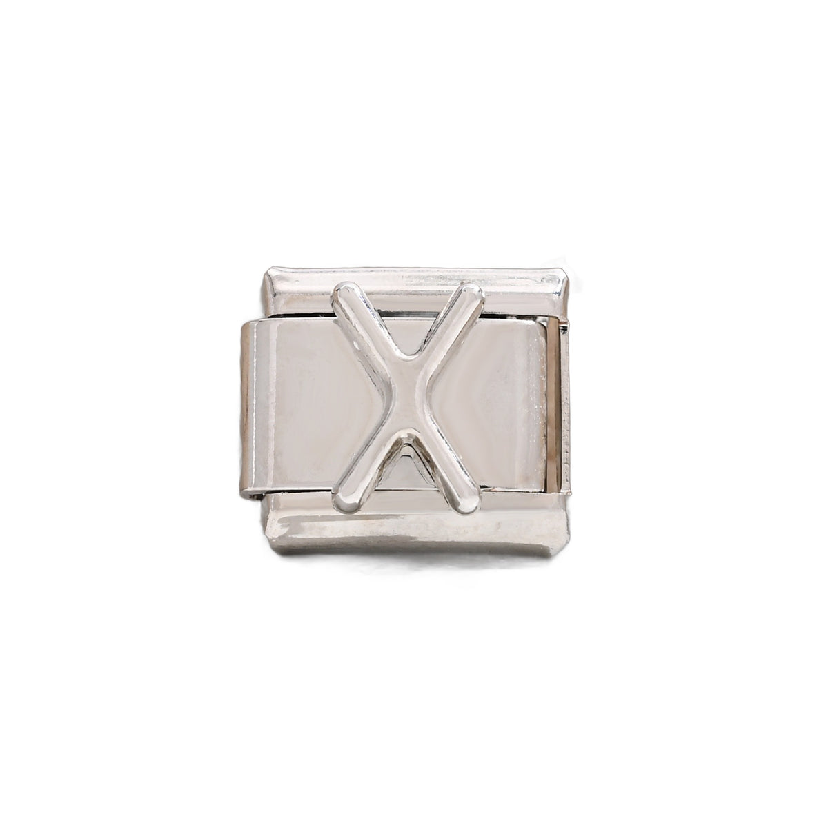 Silver Letter Italian Charm