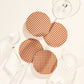 Tan Gingham Coasters - Set of 4