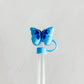 Blue Butterfly Straw Cover