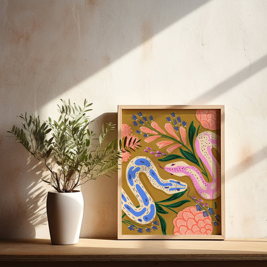 "Twin Snakes" Art Print