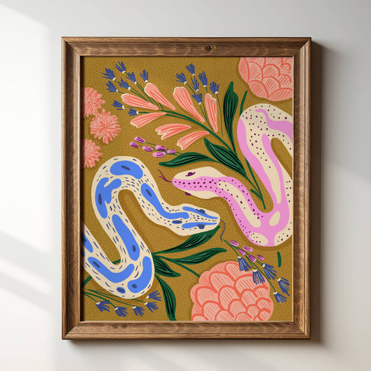 "Twin Snakes" Art Print