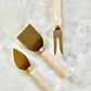 Ivory Resin & Steel Cheese Tools