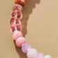 Natural Agate Glass Semi Precious Bead Necklace