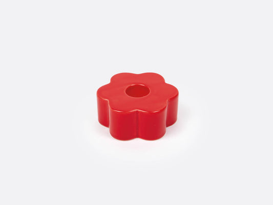 Red Daisy Candle Holder