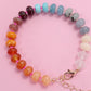 Natural Agate Glass Semi Precious Bead Bracelet