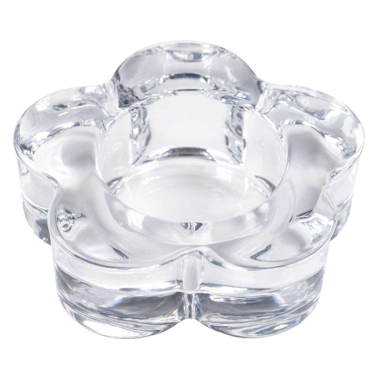 Glass Flower Tealight Holder