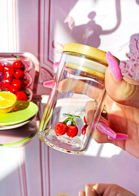 Maraschino Cherry Glass Jar