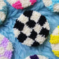 Checkered Punch Needle Car Coaster