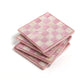 Pink Check Resin Coaster (Set of 4)