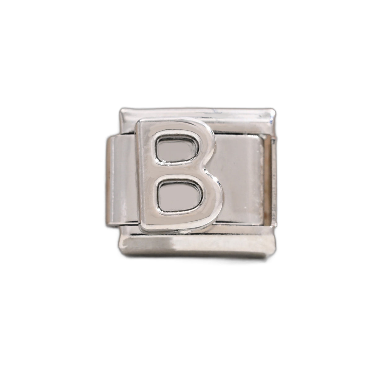 Silver Letter Italian Charm