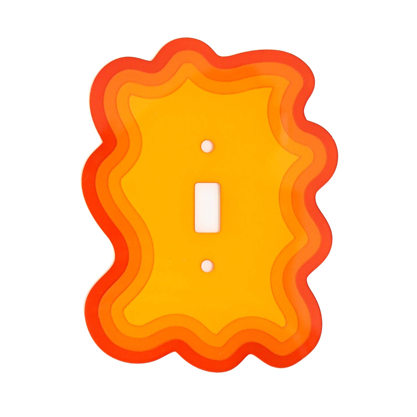 Orange Squiggle Light Switch Plate