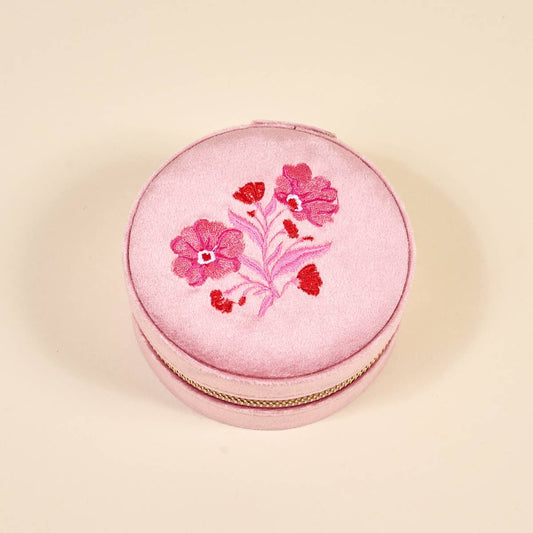 Poppin' Petals Velvet Jewelry Case