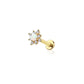 Opal Starburst Flat-Back Stud (Gold + Silver)