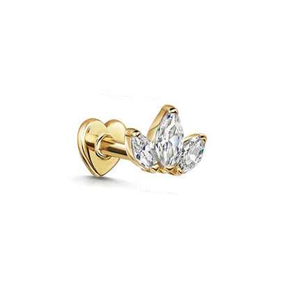 Mini Crown Jewel Flatback Stud (Single or Pair!)