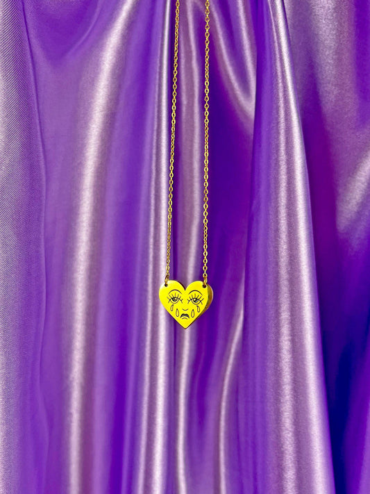 Crying Heart Necklace - Gold