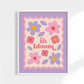 In Bloom - Retro Flower Art Print
