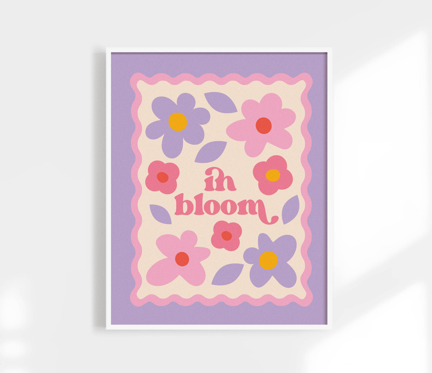 In Bloom - Retro Flower Art Print