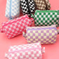 Checker Makeup Cosmetic Pouch Bag