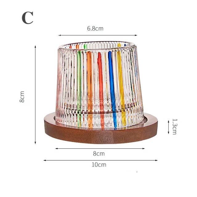 Rotating Glass Cup with Coaster