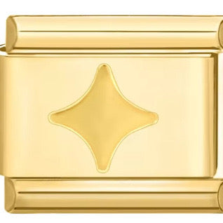 Gold North Star Italian Charm