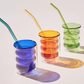 Colored Double Layer Glass Cup