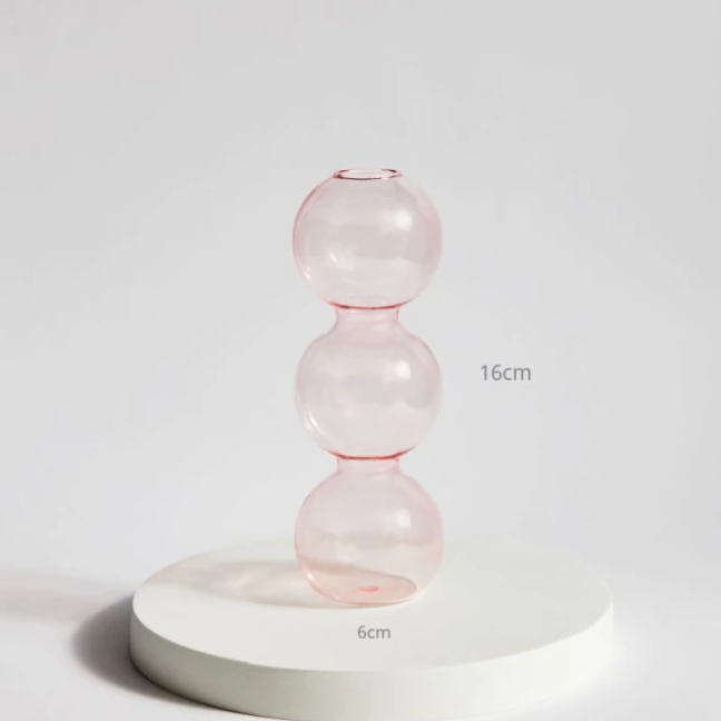 Bubble Shape Glass Vase