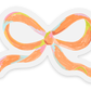 Clear Orange Bow Sticker