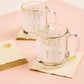 Boo Gold Rimmed Glass Coffee Mug