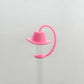 Pink Hat Straw Cover