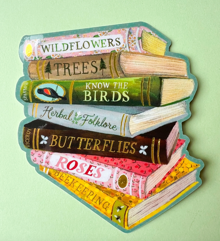 Books Die-Cut Sticker