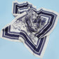 Blue Willow Silky Feel Bandana Scarf