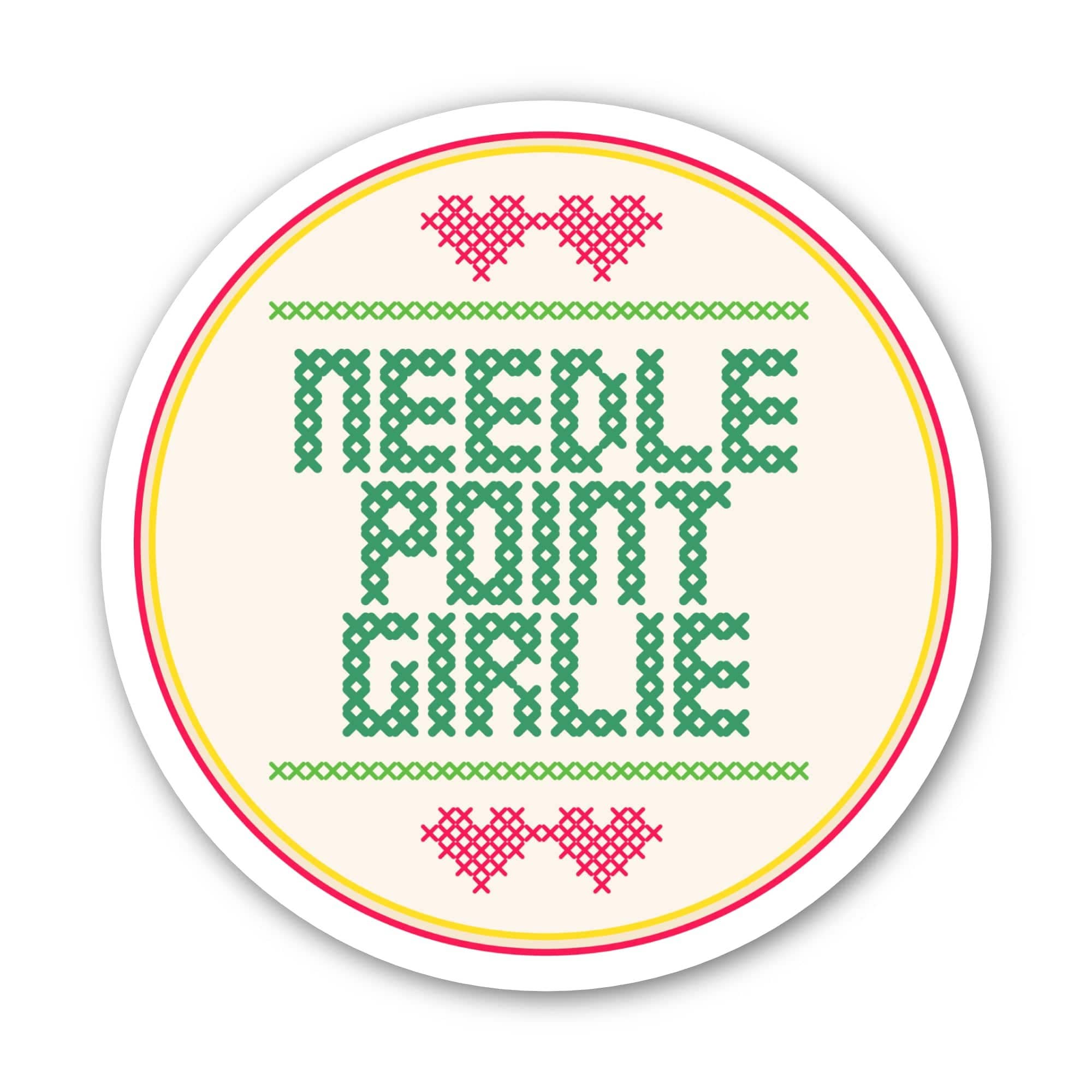 Needle Point Girlie Sticker – Golden Hour Designs