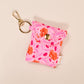 Puffy Earbud Case–Poppin' Petals Hot Pink