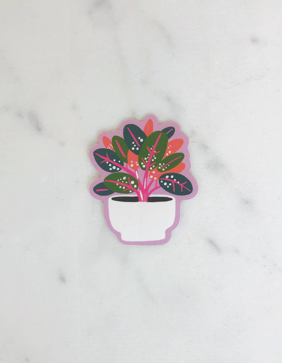 Rubber Plant Die Cut Sticker