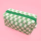 Checker Makeup Cosmetic Pouch Bag