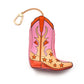 Pink Cowgirl Boot Bag Charm (Reusable Shopping Bag Inside)