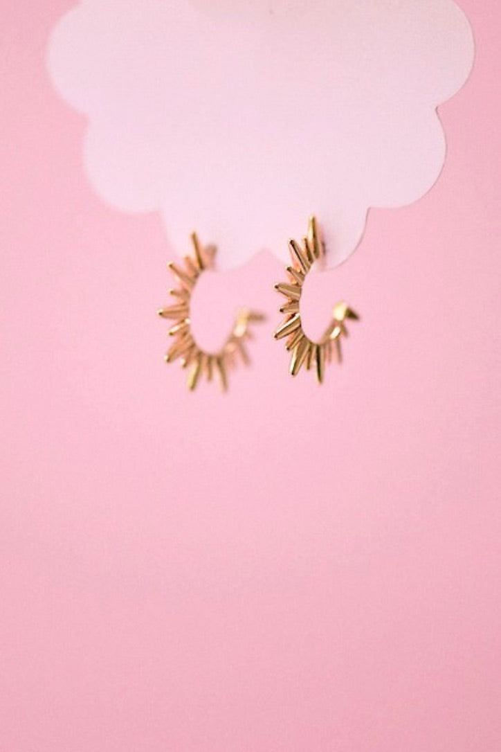 Sun Flare Hoops (Gold + Silver)