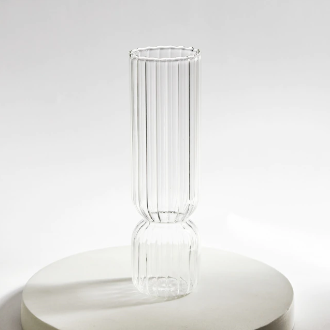 Nordic Glass Fluted Vase