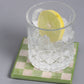 Green Check Resin Coaster (Set of 4)